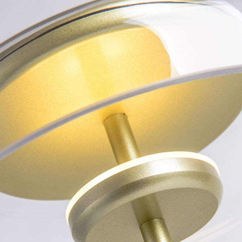 Modern Desk Lamp Household Desk Lighting Fixture with Glass Shade for Bedroom