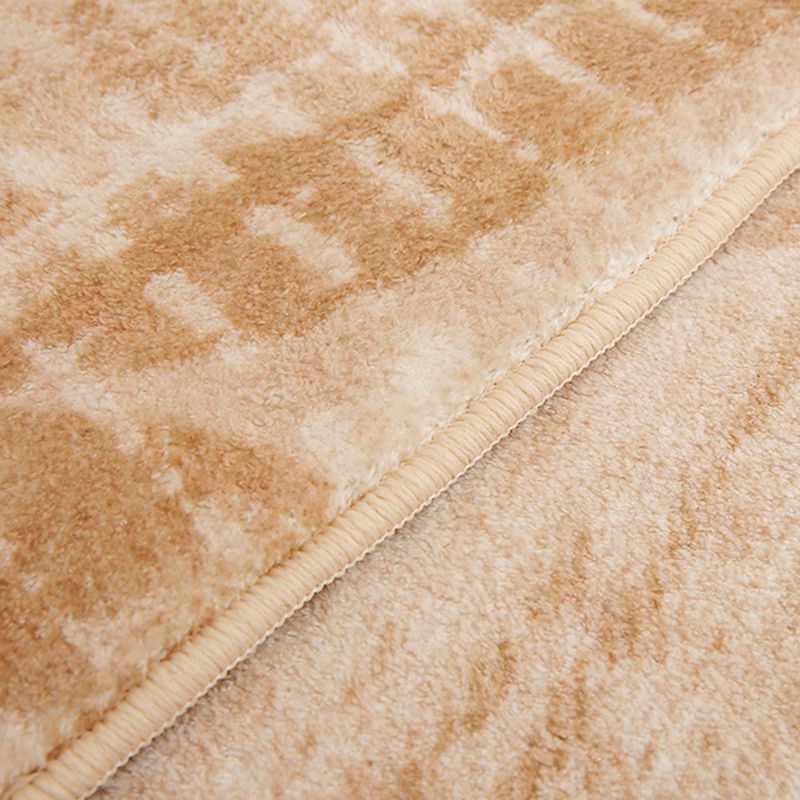 Orange Modern Rug Polyester Color Piece Area Rug Washable Rug for Living Room