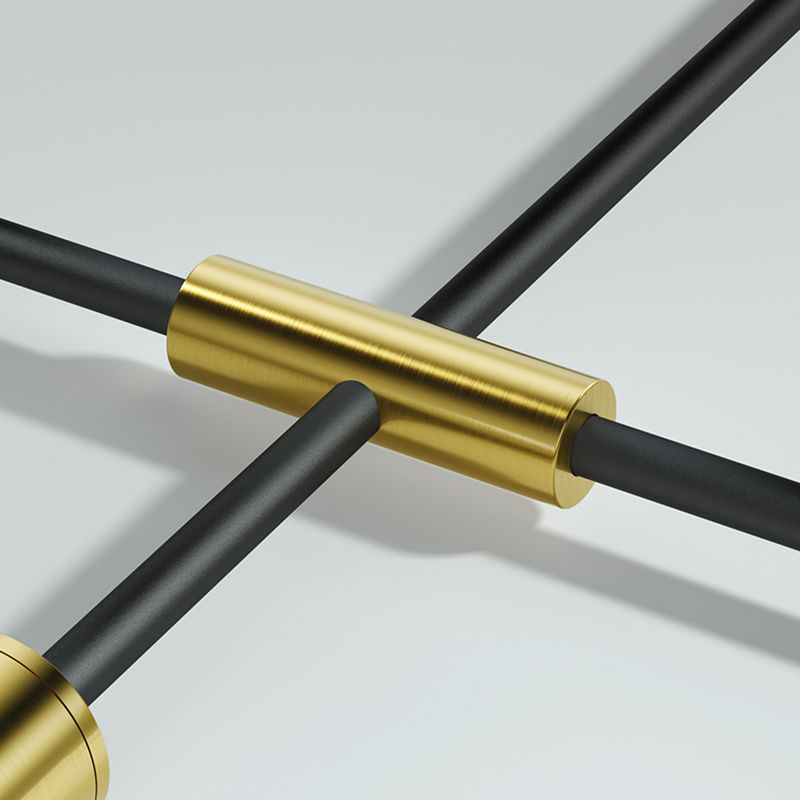 Linear Cylinder Lighting Fixtures Contemporary Metal Island Pendants for Kitchen