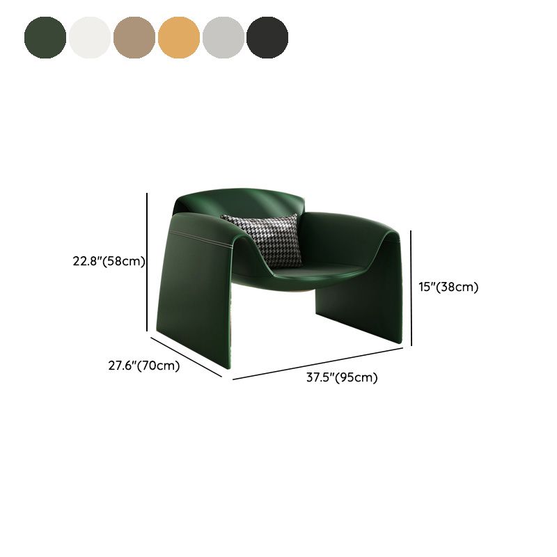 37.4" Wide Faux Leather Armchair Arms Included Chair for Living Room