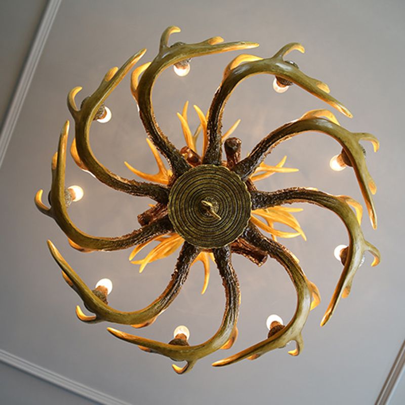 Lustre de corne fausse lustre