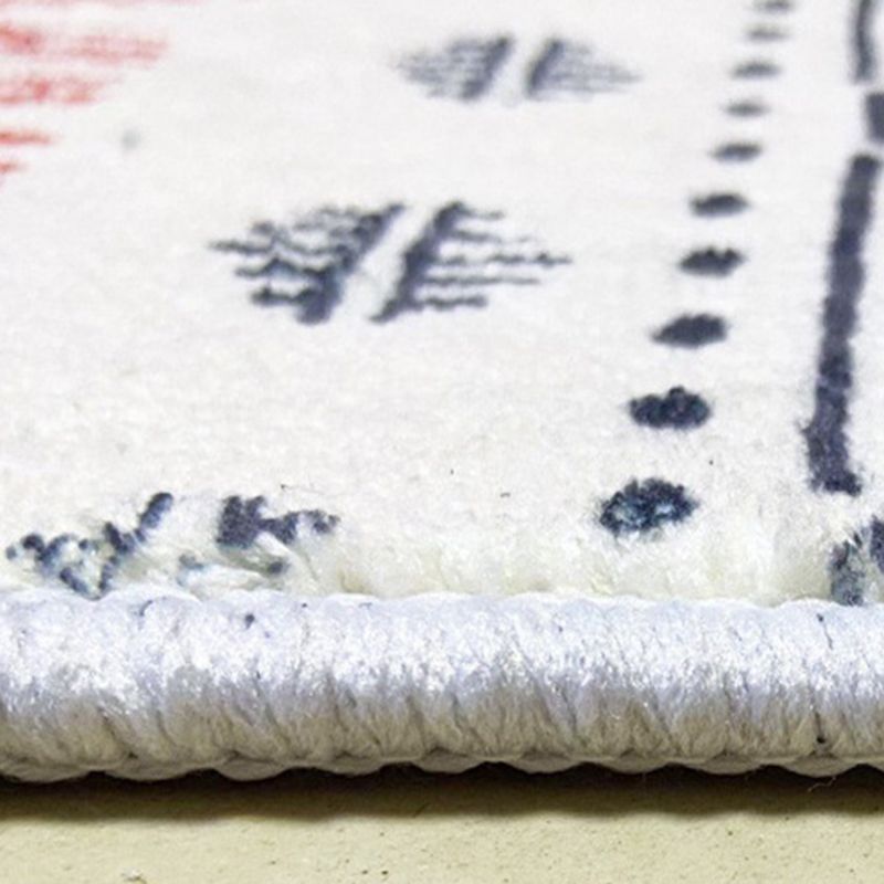 Geometric Pattern Rug Rectangle Shape Living Room Carpet Polyester Washable Area Rug