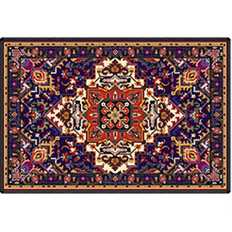 Victorian Medallion Pattern Rug Olden Moroccan Area Carpet Anti-Slip Backing Carpet for Living Room