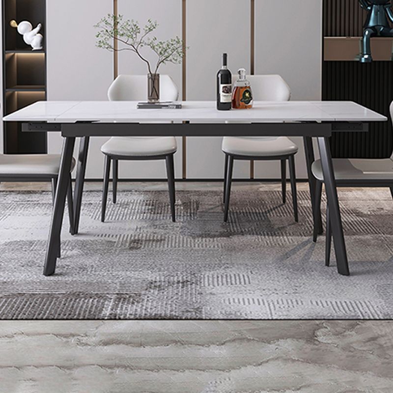 Modern Dining Table Extendable Rectangle Dining Table for Dining Room