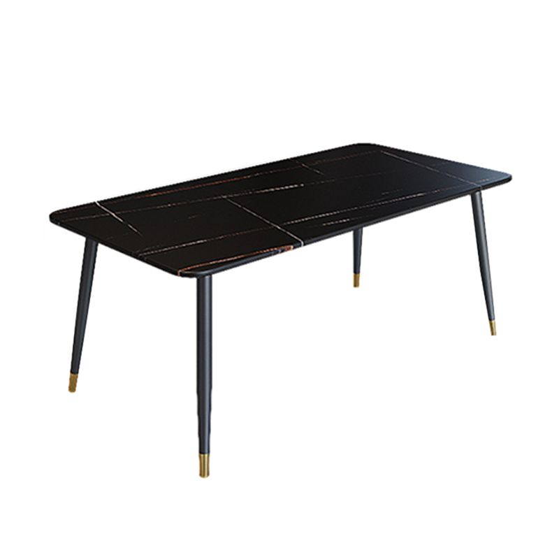 Modern Rectangle Dining Table Set 1/2/5/7 Pieces Stone Top Dinette Set