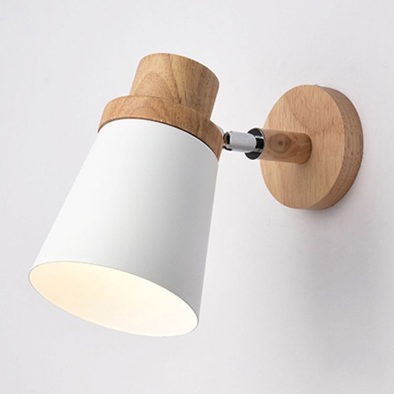 Modern Style Geometric Wall Sconces Wood 1 Light Wall Mount Light Fixture