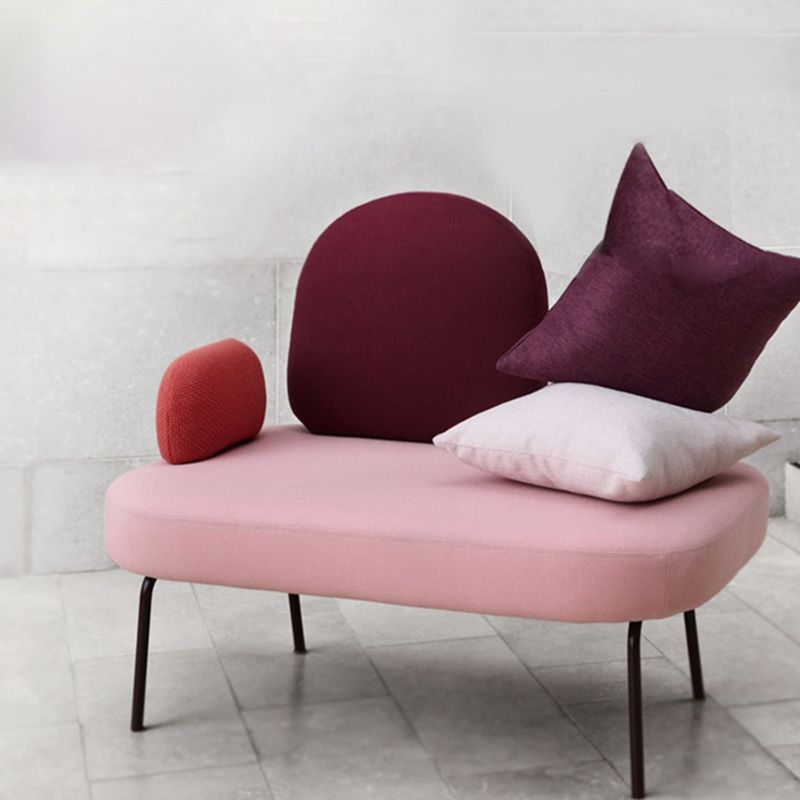 2-seater Standard Sofa Modern Fabric Armless Settee for Living Room