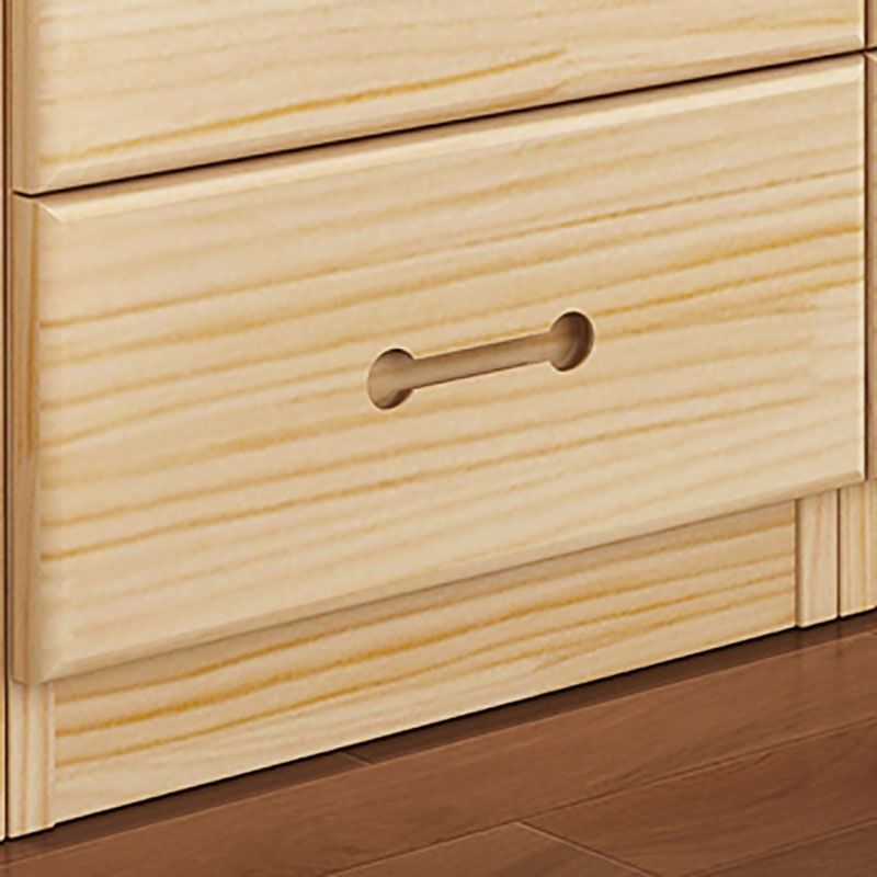 Scandinavian Vertical Standard Bookshelf Natural Pine Wood Bookshelf for Home