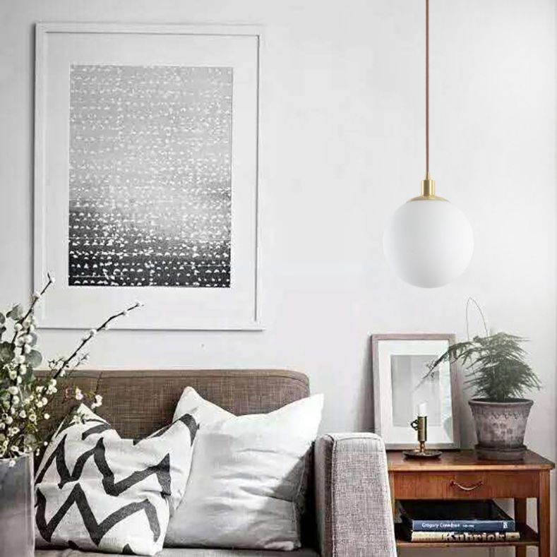 Sphärische Opalin-Glas-Suspensionsbeleuchtung einfach