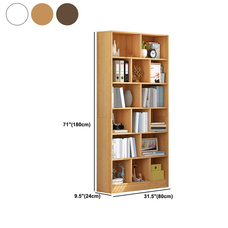 Closed Wood Bookcase Modern Minimalist Home Living Room Standard Bookshelf