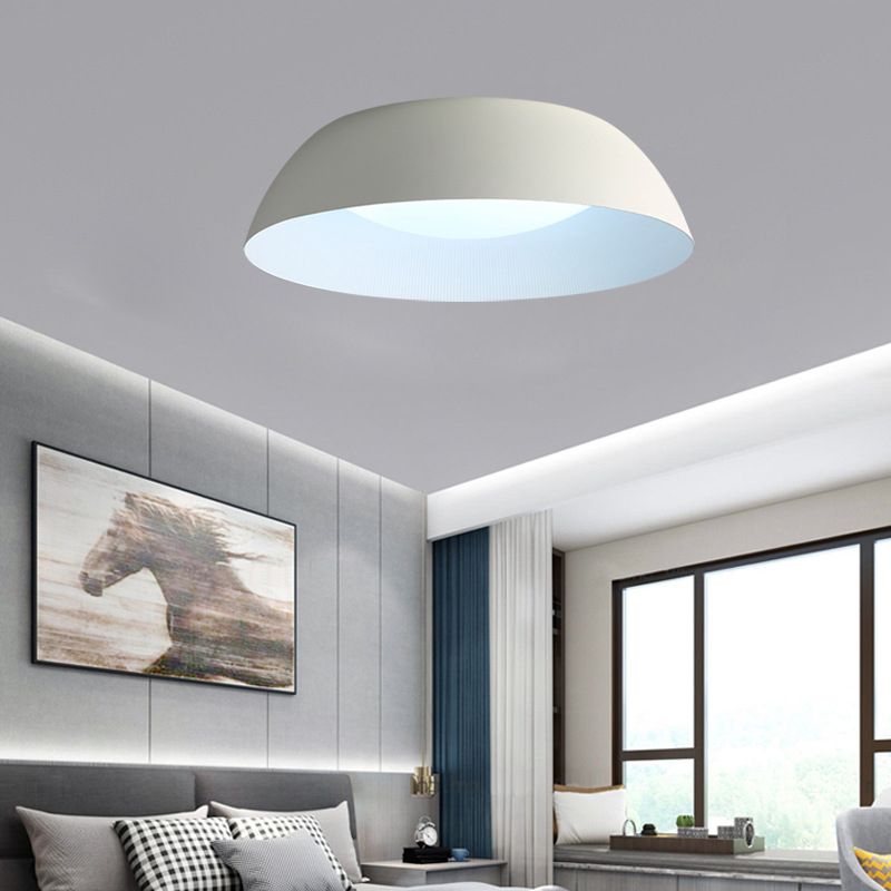 Frosted White Dome Shaped LED Ceiling Light Nordic Style Simplicity Aluminum Lighting Fixture for Bedroom