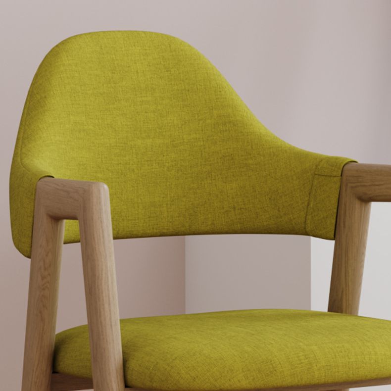 Home Nordric Arm Chair Open Back Wood Stackable Dining Room Chair with Sponge cushion