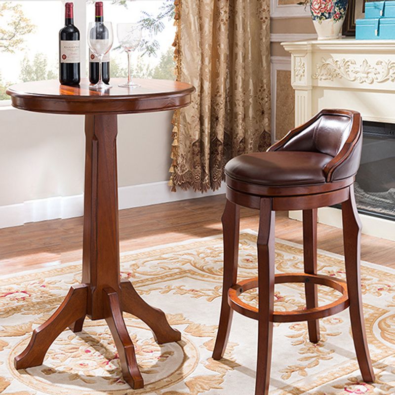 Modern 1/2/3 Pieces Solid Wood Pub Table Set Round Counter Table for Dining Room