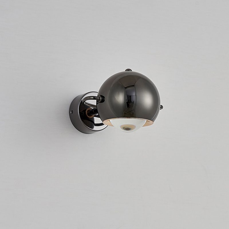 Modernism Wall Sconce Black Globe Sconce Lighting with Metal for Bedroom