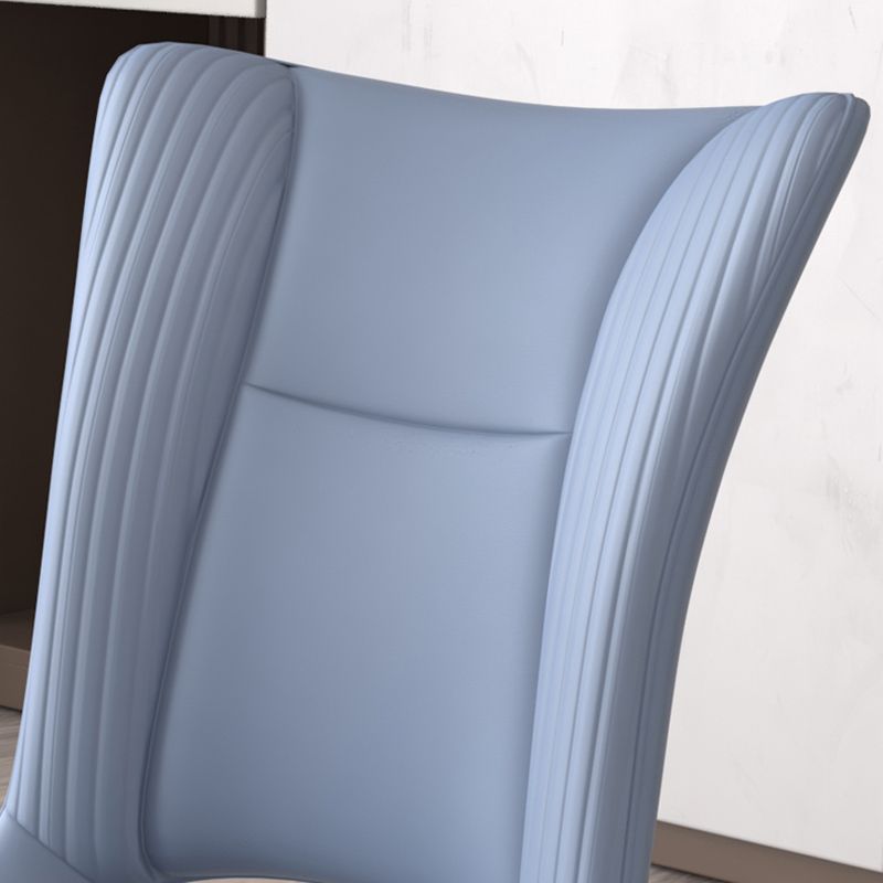 Contemporary Metal Armless Dining Room Chairs Open Back Dining Side Chair for Home Use
