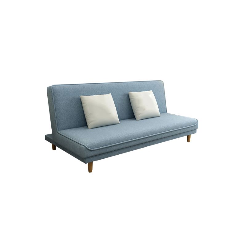 Foldable and Wear-resisting Linen Armless Sofa with Tight Back for Apartment