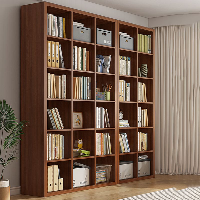 Closed Back Bookshelf Standard Engineered Wood Scandinavian Bookcase