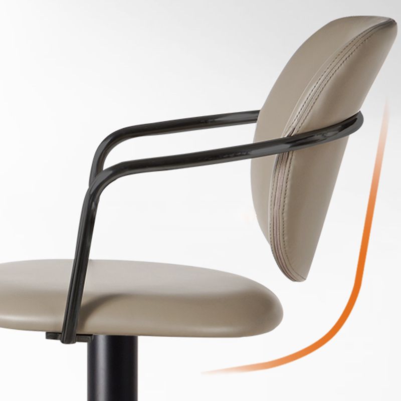 Industrial Leather Bar Stool Adjustable Backrest Counter Stool for Bristol