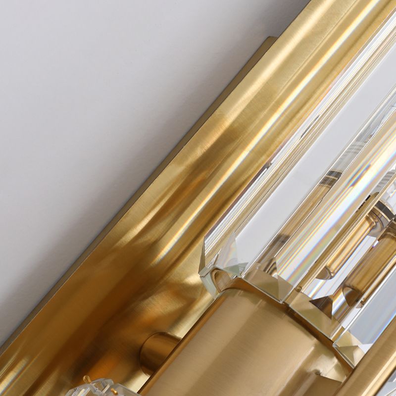 Postmodern Crystal Wall Light Cylinder 2 Lights Wall Sconce for Living Room