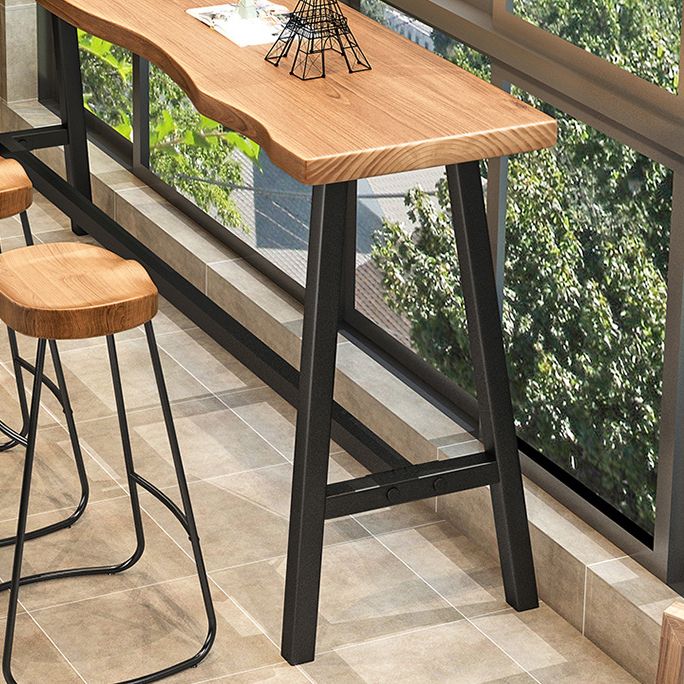 Modern Bar Table Set 1/2/4 Pcs Pine Solid Wood Bar Table and Backless Stools