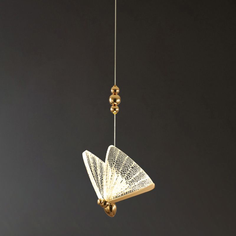 EinfachheitslED hängende hängende helle goldene Schmetterlingslampen -Lampe mit Acrylschatten