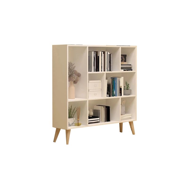 Contemporary Closed Back Book Shelf Engineered Wood Home Shelf Bookcase with Shelves