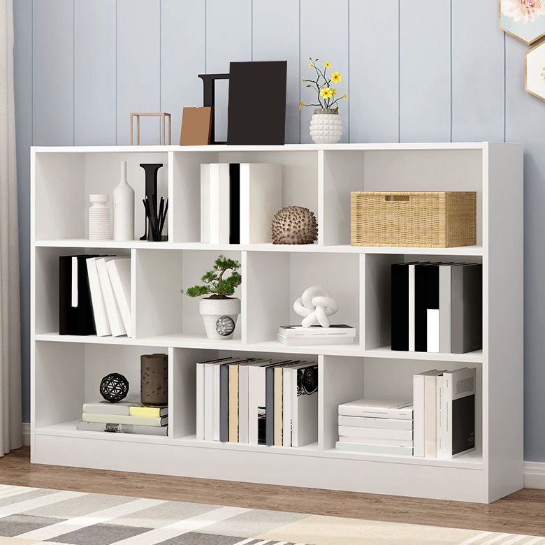 Wood Standard Bookshelf Contemporary Style Bookcase for Living Room