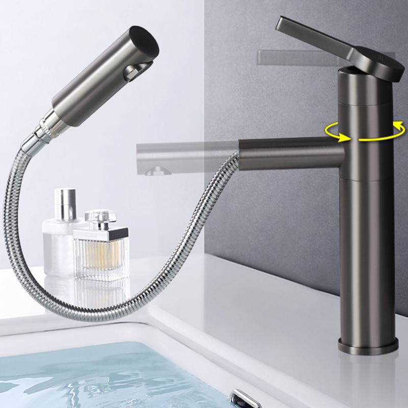 Pull-out Vessel Faucet Modern Style Faucet with One Lever Handle