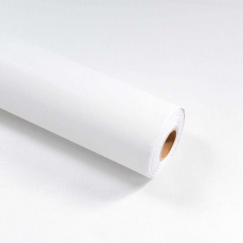 Macarons White Solid Color 48.4 sq ft. Self-Adhesive Water-Resistant Wallpaper