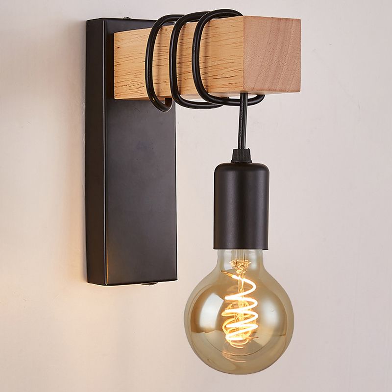 Estilo minimalista retro Diconces de luz de pared regular 1 apliques de metal ligero