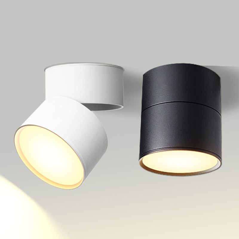 Cylinder Metal Ceiling Flush Mount Light Modern Style LED Ceiling Mounted Fixture