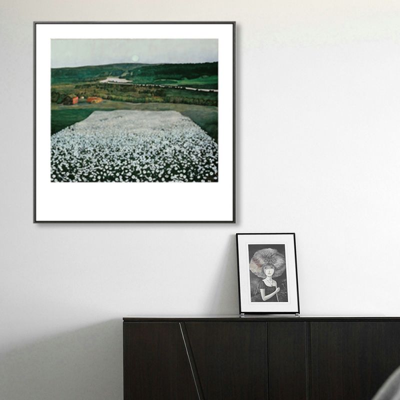 Stunning Flatland View Canvas House Interior Scenery Wall Art Print in Soft Color