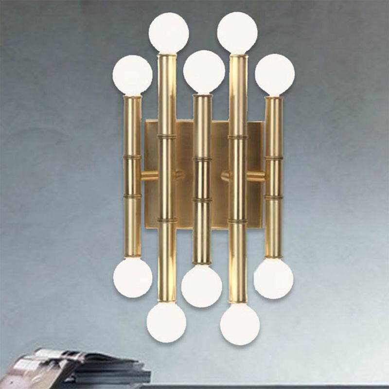 Tubos Apliques de pared metálicos Fixes de iluminación Estilo moderno Luz de pared de 10 luces