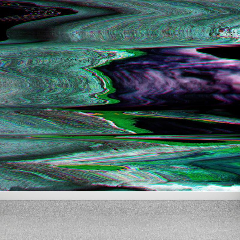 Pastel Color Abstract Mural Wallpaper Illustration Contemporary Stain-Proof Wall Art