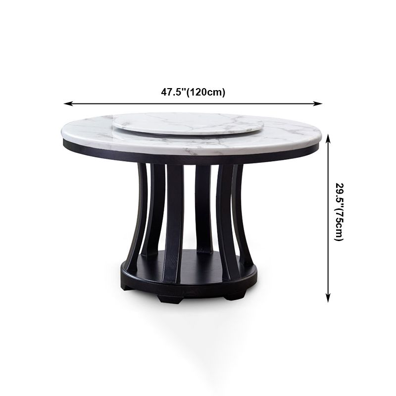 Mesa de comedor estándar moderna Mesa de comedor redonda de mármol con base de pedestal