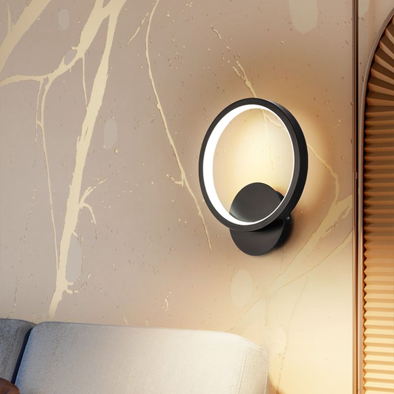 Noordse geometrische LED SCONCE LICHT LICHT METAL BEDBAAD WANDBAARTE LIMMUTER IN GREY