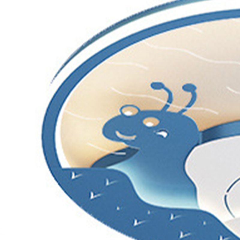 LED Flush Mount Ceiling Light Cartoon Animal Flush Mount Lamp for Child Room