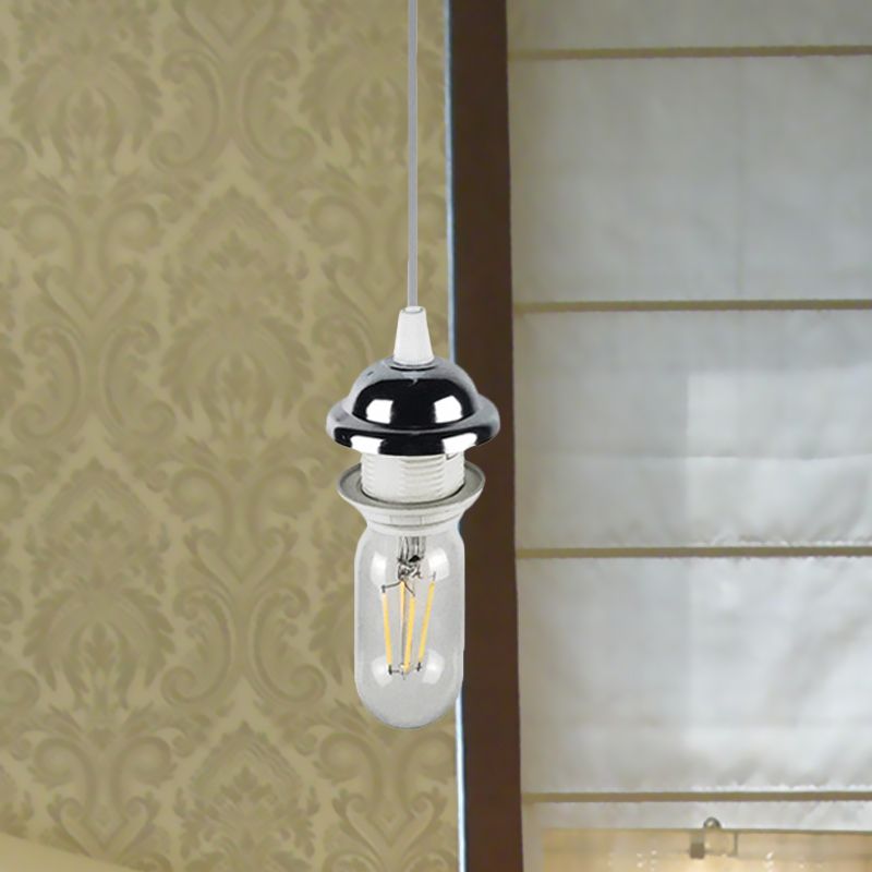 Mini ciondolo industriale illuminazione con lampadina nuda 1 lampada a sospensione regolabile altezza in metallo in bronzo/ottone