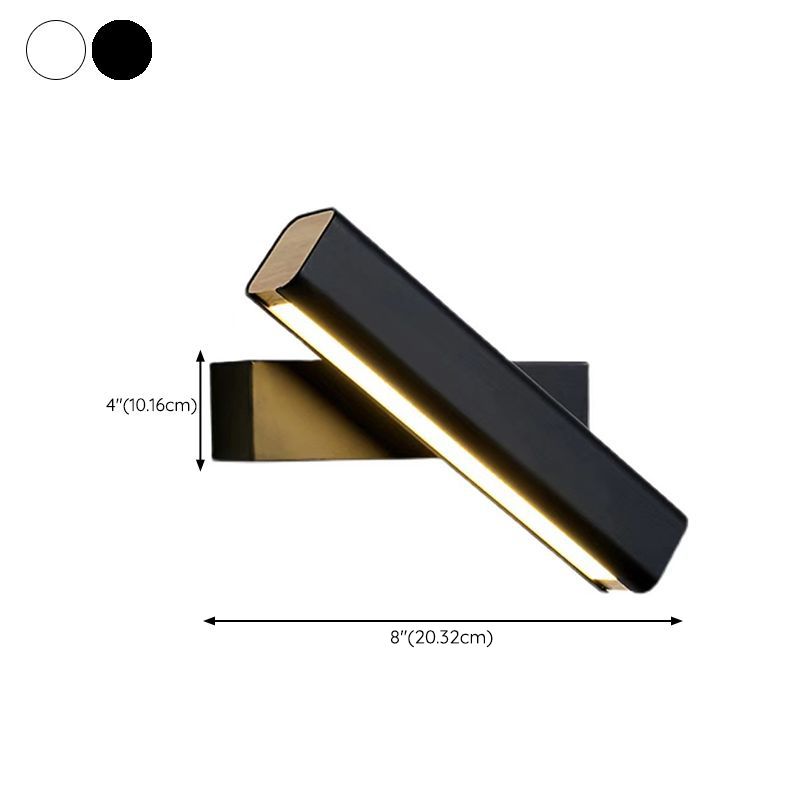 White/Black Single Modern Bathroom Vanity Light LED Wooden Bath Bar