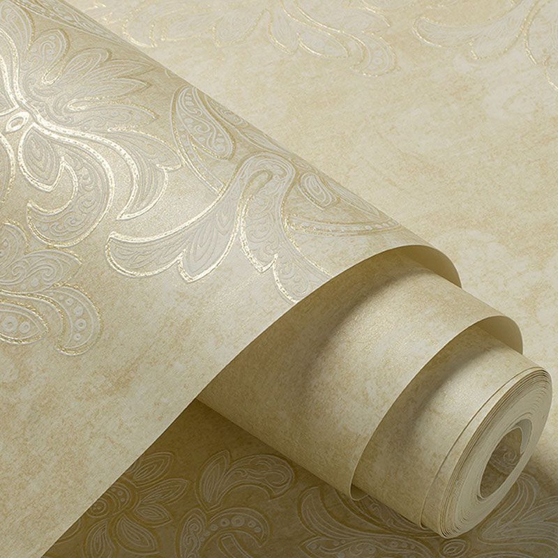Non-Pasted Wall Art 33' x 20.5" Nordic Minimalist 3D Embossed Damasque Wallpaper for Guest Room