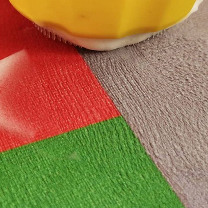 Hellgrau moderner Teppich Polyester Grafik Teppich Färbung widerstandsfähiger Teppich für Wohnzimmer