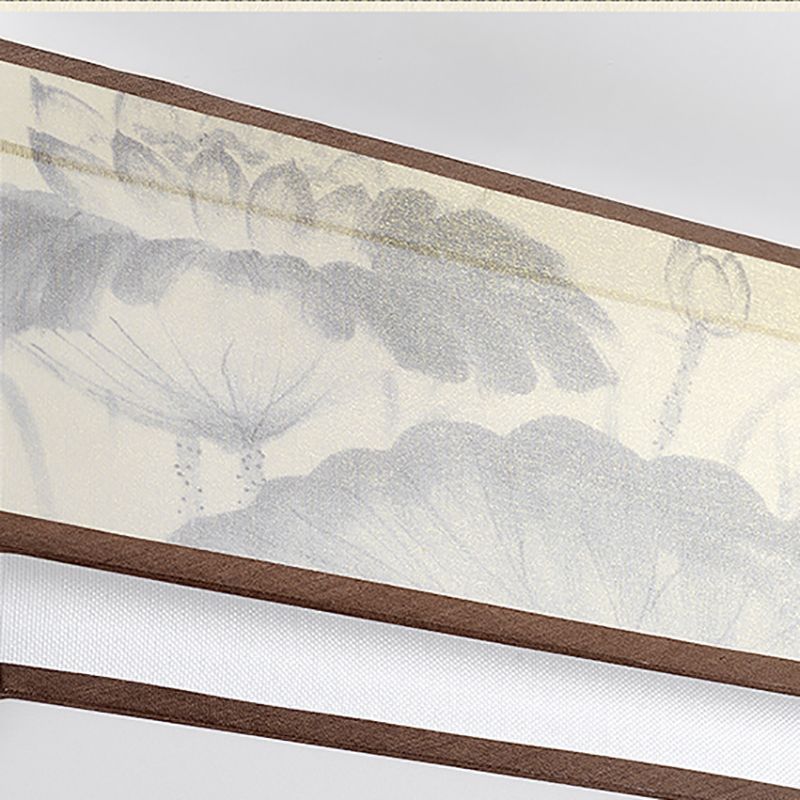 Lampe encastrée en tissu, plafonnier en forme de tambour de Style chinois pour salle à manger