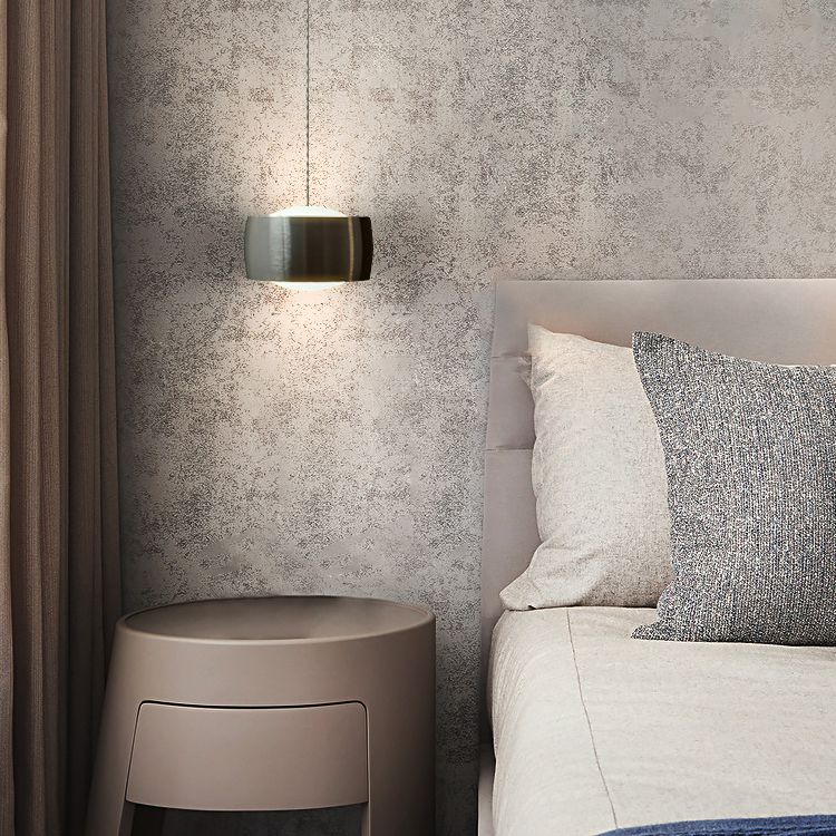 Lumière pendentif en argent Cercle Silver 1-Light Light Plafond suspendu pour chambre à coucher