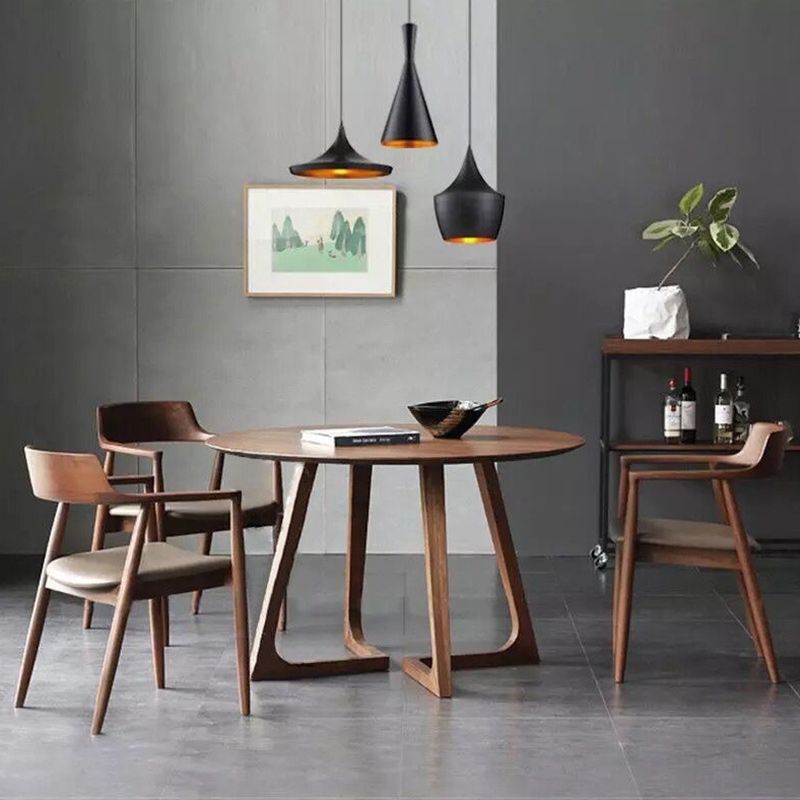 Living Room Simple Style Wood Dining Table Round Dining Table