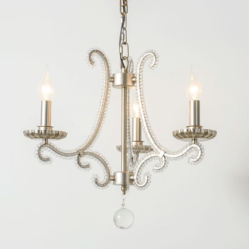 Lámparas de lámparas de lámpara de vela lámparas colgantes de suspensión múltiples de estilo americano para sala de estar