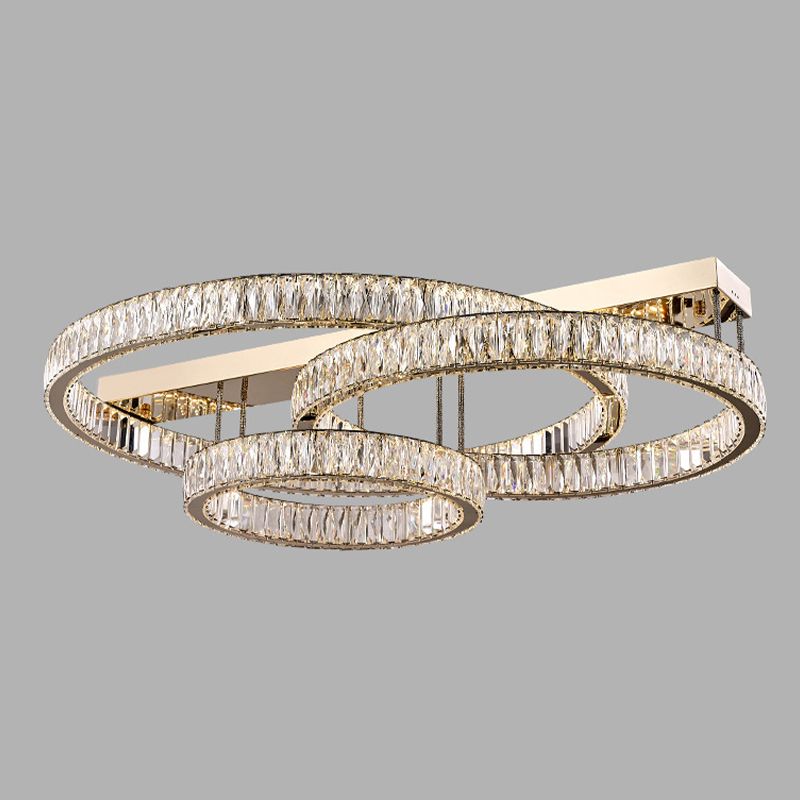Geometric Flush Mount Contemporary Crystal Flush Ceiling Light Fixture
