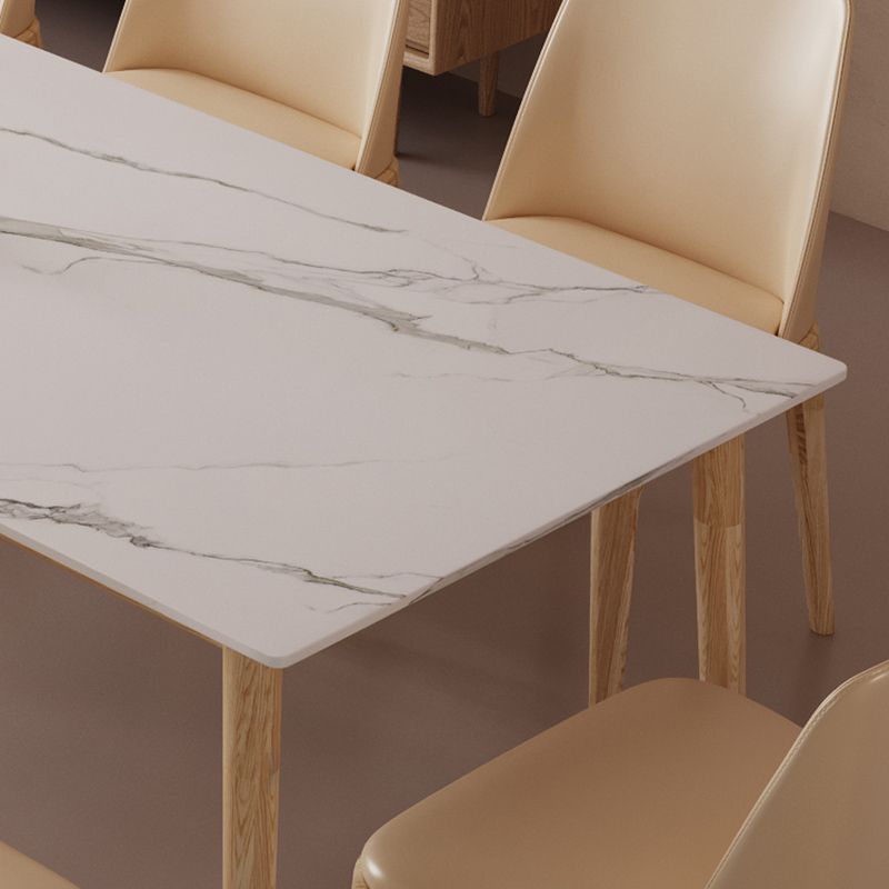 Modern 1/2/6/7/9 Pieces Dining Set Rectangle Stone Dining Table for Dining Room