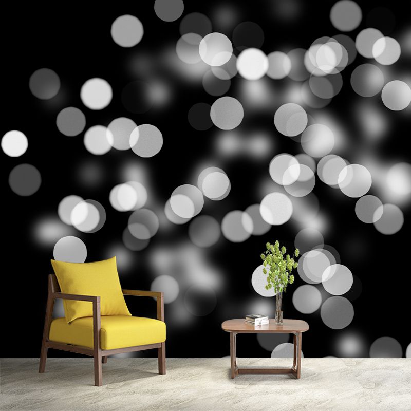 Blurry Pattern Abstraction Mural Wallpaper Mildew Resistant for Dining Room Decor