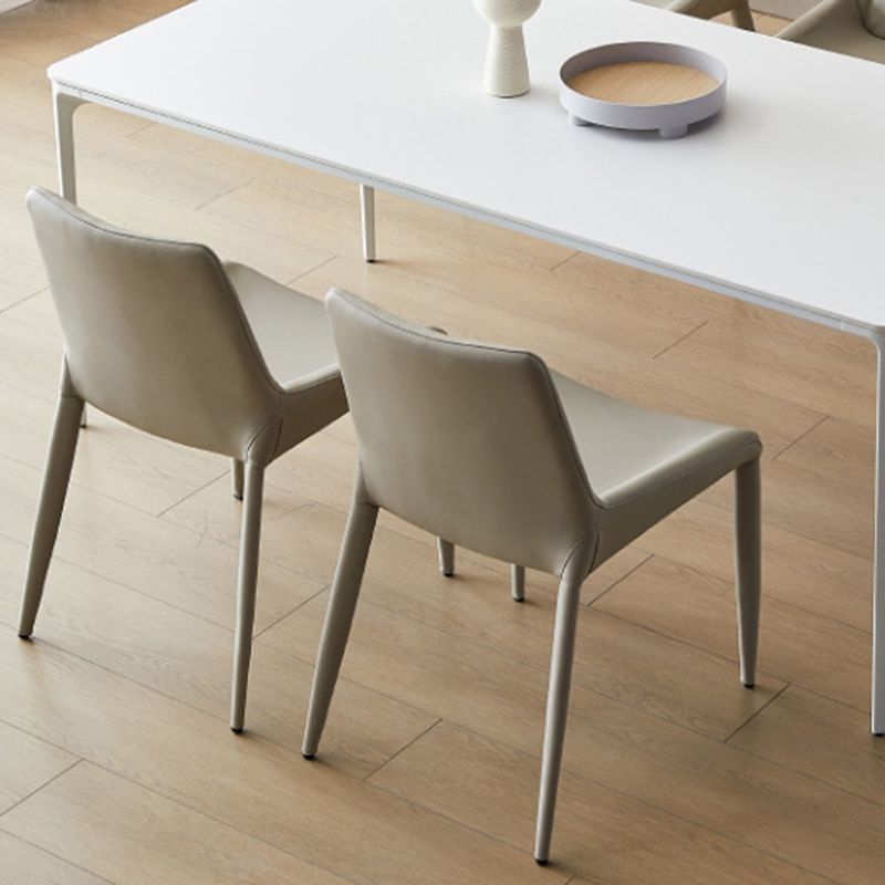 Designer Style 1/2/5/7 Pieces Dining Set Sintered Stone Dining Table with Leather Chairs