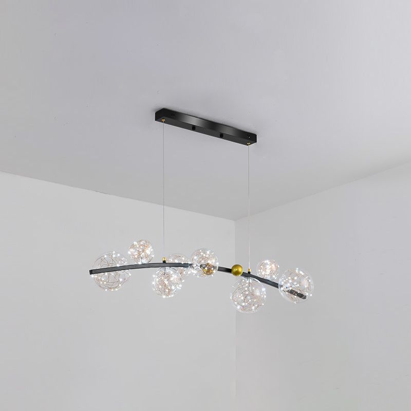 8 Light Globe Chandelier Lighting Modern Island Lighting Metal Island Light Fixture